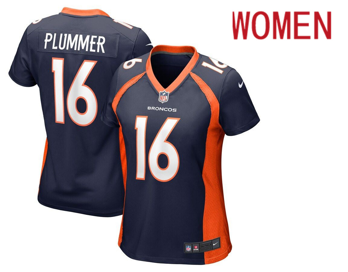 Women Denver Broncos #16 Jake Plummer Nike Navy Retired Player NFL Jersey->women nfl jersey->Women Jersey